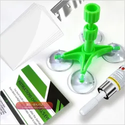 Набор для быстрого ремонта трещин лобового стекла с жидкостью