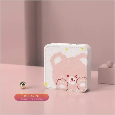 Портативный мини-пауэрбанк 10000mAh с милым мультяшным принтом для смартфонов