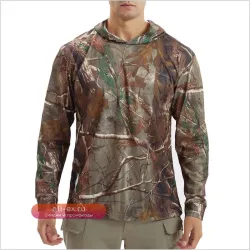 Камуфляжная футболка для охоты и рыбалки с длинным рукавом