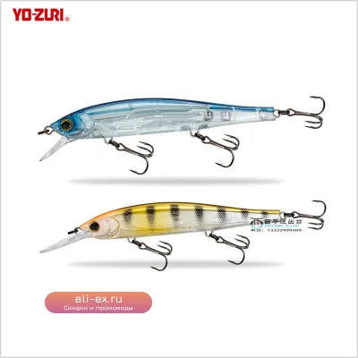 Приманка YO-ZURI 3DB Prismatic Floating Minnow (Bass Mandarin) для мелководной пресной/соленой воды