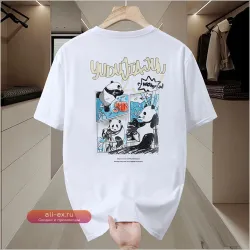 Футболка мужская летняя больших размеров 10XL-12XL с принтом "Панда"