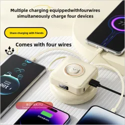 Портативное зарядное устройство Beauty Mirror Cartoon 5000-20000mAh для iPhone, Xiaomi, Samsung с кабелем