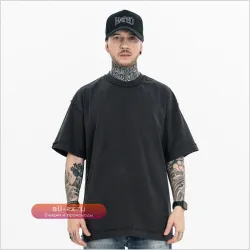 Футболка мужская TIFICY с коротким рукавом, весна-лето, стирка, свободный крой, однотонная