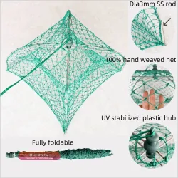 Портативная складная ловушка-сачок для крабов, раков и лобстеров