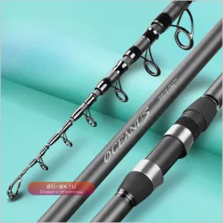 Удилище для серфкастинга из карбона с вращающимися кольцами и системой 100lb+ для ловли серебряного карпа