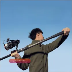 Удилище для серфкастинга из карбона с вращающимися кольцами и системой 100lb+ для ловли серебряного карпа