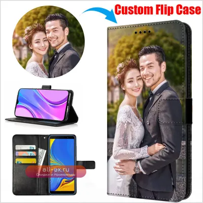 Чехол-книжка с фотопечатью для Samsung Galaxy S25 Ultra, S24, S23 FE, A17, A55, A56, A26, A13, A23, A33, A52, A53 – персонализированная кожаная обложка