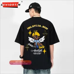 Футболка летняя унисекс с принтом "Cartoon Letter"