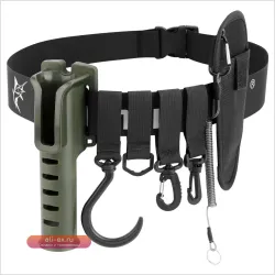 Рыболовный ремень SANLIKE с 4 пластиковыми крючками, чехол для плоскогубцев Lua и переносной цилиндр для удилищ