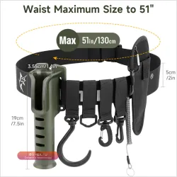 Рыболовный ремень SANLIKE с 4 пластиковыми крючками, чехол для плоскогубцев Lua и переносной цилиндр для удилищ