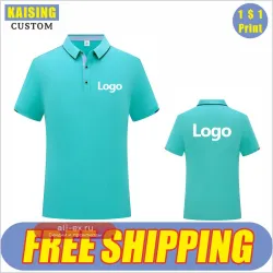 KAISING Футболка поло с вашим логотипом, 12 цветов, для мужчин и женщин, лето