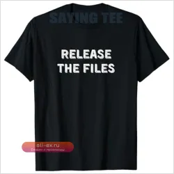 Футболка с принтом "Release The Files" – Y2k Streetwear