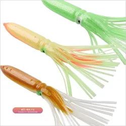 3 шт. светящиеся приманки кальмары для троллинга, пластиковая наживка для морской рыбалки, 30 см, 56 г