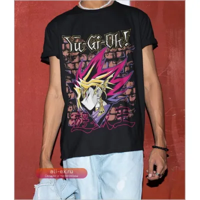 Футболка унисекс "Anime Duel King" черная