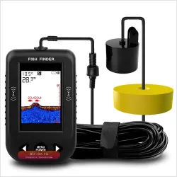 Эхолот 45 Degrees XF03 с глубиной 100 м, LCD-дисплеем, портативный, водонепроницаемый, с дизайном проводов