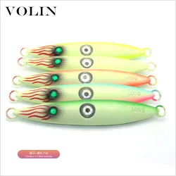 VOLIN NEW Big Metal Jigs 200г - Светящаяся металлическая джиг-приманка для морской рыбалки