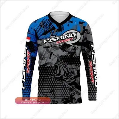 Летняя мужская футболка для рыбалки с защитой от УФ