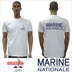 Футболка French Marine Nationale Militaire мужская, хлопок, короткий рукав, круглый вырез