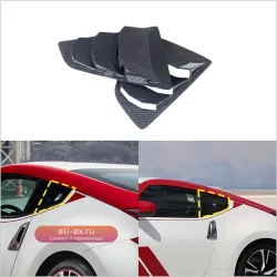 Декоративные накладки на заднее стекло из карбона для Nissan 370Z 2009-2020