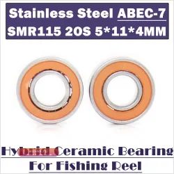 Шарикоподшипник гибридный SMR115C 5x11x4 ABEC-7 из нержавеющей стали (2 шт.)