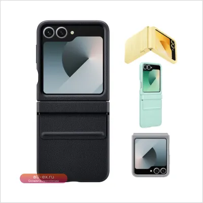 Чехол из эко-кожи для Samsung Z Flip6 - Роскошный минимализм, тонкий, защищенный от царапин и влаги