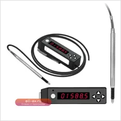 Индуктивный датчик перемещения типа "перо" с микромером, сигнализацией превышения и выходом RS485/аналоговое напряжение для ПЛК