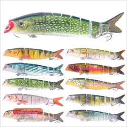 Воблер HERCULES 5.6" 8-секционный тонущий, 14см, 21.5г, 3 шт.