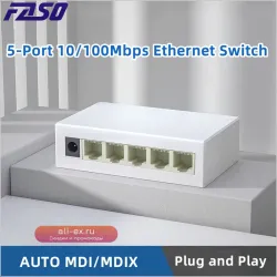 5-портовый Ethernet-коммутатор 10/100 Мбит/с RJ45