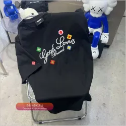 Футболка Oversized Goodbrand с вышивкой логотипа и цветами