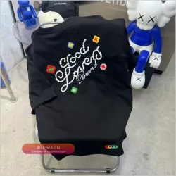 Футболка Oversized Goodbrand с вышивкой логотипа и цветами