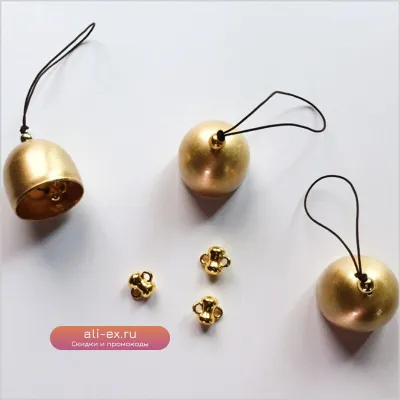 10 шт. винтажные медные декоративные колокольчики для DIY, брелок, подвеска, ветряные колокольчики, декор для дома