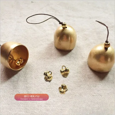 10 шт. винтажные медные декоративные колокольчики для DIY, брелок, подвеска, ветряные колокольчики, декор для дома