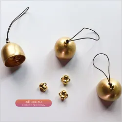 10 шт. винтажные медные декоративные колокольчики для DIY, брелок, подвеска, ветряные колокольчики, декор для дома