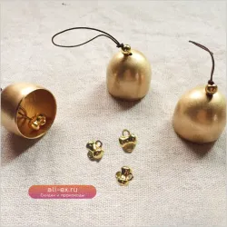 10 шт. винтажные медные декоративные колокольчики для DIY, брелок, подвеска, ветряные колокольчики, декор для дома