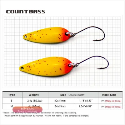 Блесны COUNTBASS для форели, лосося, щуки, окуня, 6 шт., 2.4г и 4г