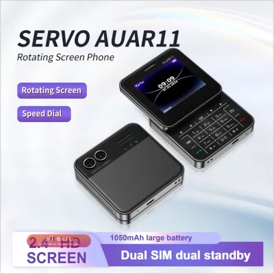 Мобильный телефон SERVO AUAR11 с вращающимся экраном, Magic Voice, быстрой набором, FM-радио, фонариком и двумя SIM-картами
