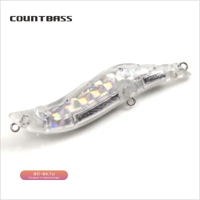 Countbass 10 шт. глубинная силиконовая приманка-минноу 80 мм 13.5 г 3D-голографическая