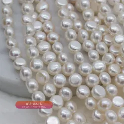 Натуральные пресноводные жемчужные бусины Жуджи 6/8/10 мм, хлебной формы, для изготовления украшений, DIY ожерелья, сережек