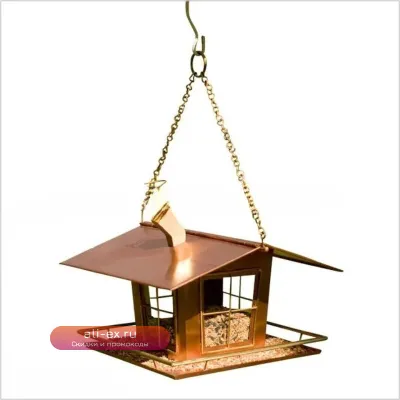 Современная серебристая металлическая кормушка для птиц Best Quality