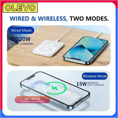 Магнитный беспроводной Power Bank для iPhone 15W Type-C Magsafe