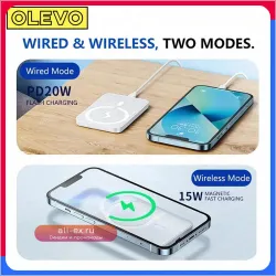 Магнитный беспроводной Power Bank для iPhone 15W Type-C Magsafe