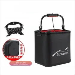 Складное рыболовное ведро Eva для живой рыбы с усиленным дном и веревкой