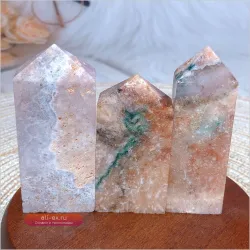 Башня из натурального розового аметиста друза для декора сада, призматический камень, геода, минерал, энергетический камень