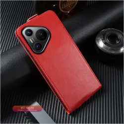 Кожаный чехол для Huawei Pura 80 Pro / 70 Pro Ultra с защитой камеры и ударопрочным бампером