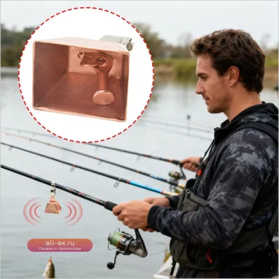 Колокольчик для удочки 10 шт. с клипсой, сигнализатор поклевки для рыбалки на озерах, реках, водохранилищах, в соленой и пресной воде