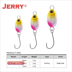 Металлические джиг-приманки Jerry Hugo Aera для зимней рыбалки (2г, 3г, 5г)