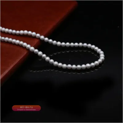 Натуральный пресноводный серый круглый жемчуг 5-6 мм для изготовления украшений (36 см)