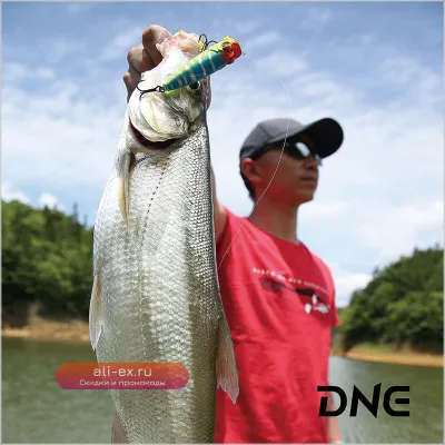 Приманка-краулер DNE Surface Tethered Noise Wave с двойным крючком