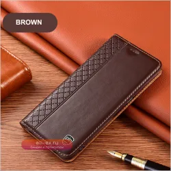 Чехол-книжка из натуральной кожи для Huawei Nova 8/8i/9/10/10z SE Pro 5G с магнитной застежкой