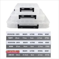 Большой рыболовный ящик-органайзер с 10/14/18 отделениями, двусторонний, для морской рыбалки